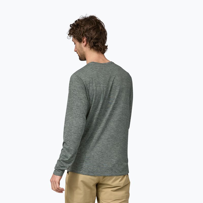 Bărbați Patagonia Cap Cool Daily Graphic Shirt-Waters trekking cu mânecă lungă chasing peaks/sleet green x-dye 2