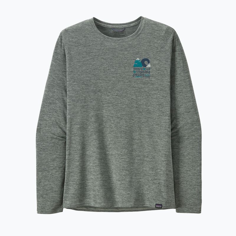 Bărbați Patagonia Cap Cool Daily Graphic Shirt-Waters trekking cu mânecă lungă chasing peaks/sleet green x-dye 7