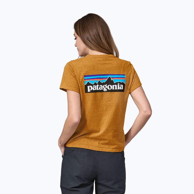 Tricou pentru femei Patagonia P-6 Logo Responsibili-Tee dried mango 2