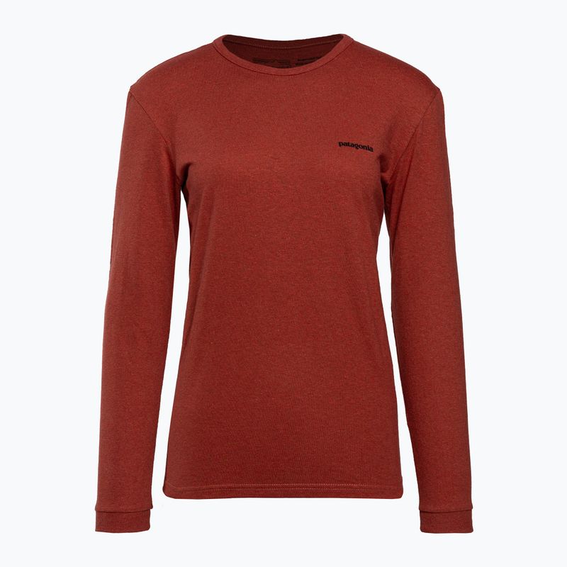 Tricou de trekking pentru femei Patagonia P-6 Logo Responsibili-Tee LS roșu burl roșu