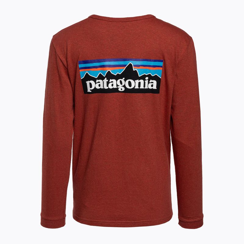Tricou de trekking pentru femei Patagonia P-6 Logo Responsibili-Tee LS roșu burl roșu 2