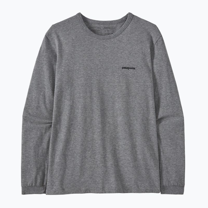 Patagonia P-6 Logo Responsibili-Tee gravel heather longsleeve pentru femei 3