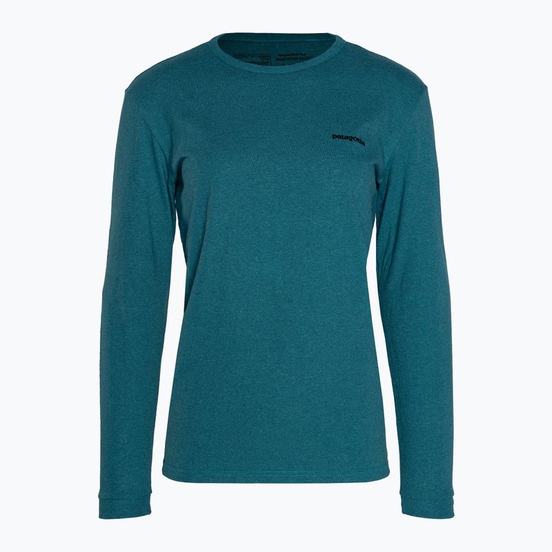 Longsleeve de trekking pentru bărbați Patagonia P-6 Logo Responsibili-Tee belay blue