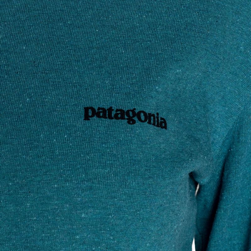Longsleeve de trekking pentru bărbați Patagonia P-6 Logo Responsibili-Tee belay blue