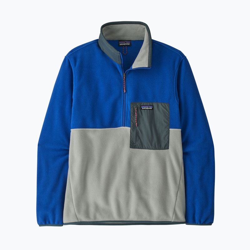 Bărbați Patagonia Microdini fleece sweatshirt 1/2 Zip P/O sleet verde sleet 4