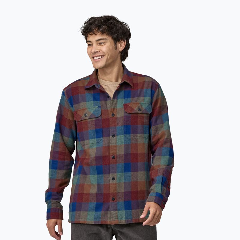 Tricou pentru bărbați Patagonia Organic Cotton MW Fjord Flannel guides/superior blue