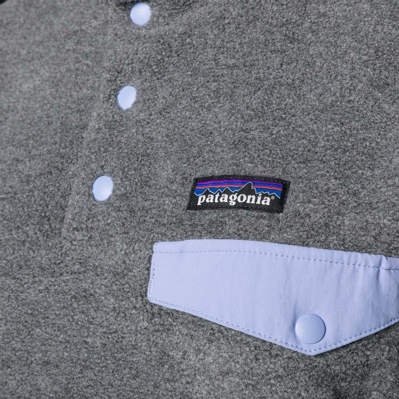 Patagonia pentru femei LW Synch Snap-T P/O nichel w / pale periwinkle fleece sweatshirt femeii 3