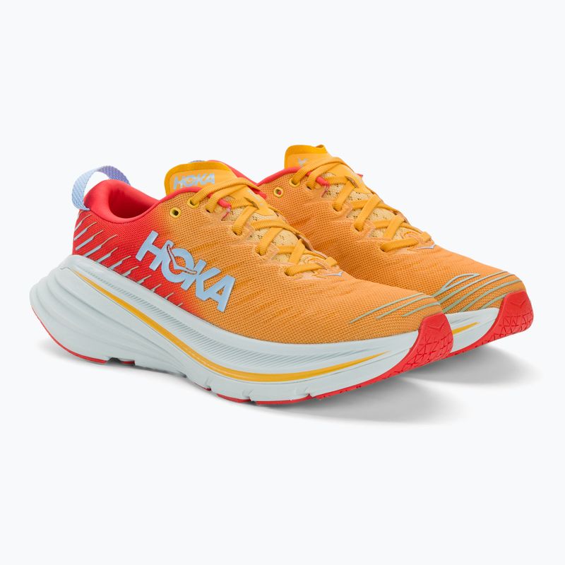 Încălțăminte de alergat pentru bărbați HOKA Bondi X fiesta/amber yellow 4