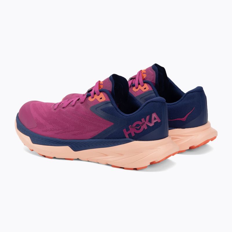 Pantofi de alergare pentru femei HOKA Zinal festival fuchsia/bellwether blue 3
