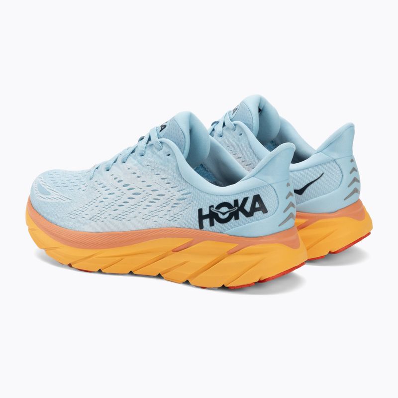 Pantofi de alergare pentru femei HOKA Clifton 8 Wide cântec de vară / flux de gheață 3