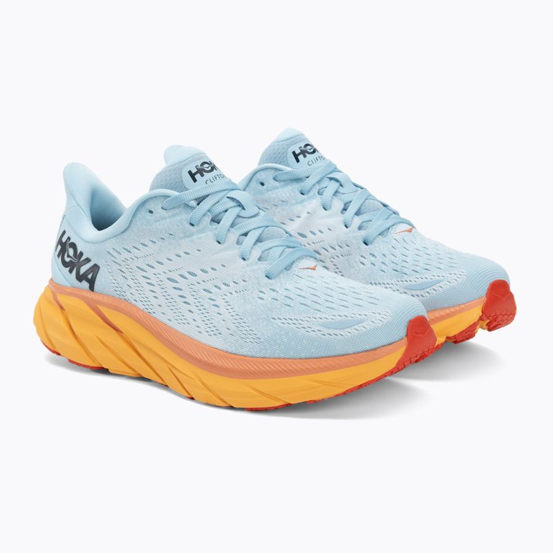 Pantofi de alergare pentru femei HOKA Clifton 8 Wide cântec de vară / flux de gheață 4