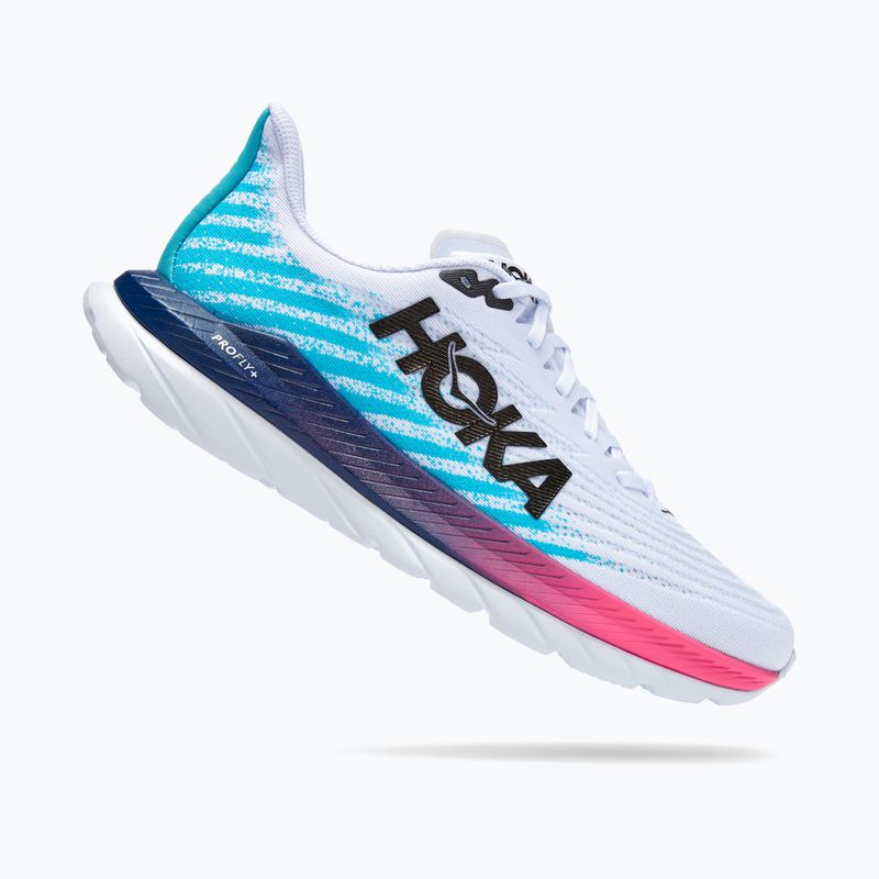 Încălțăminte de alergat pentru bărbați HOKA Mach 5 white/scuba blue 8