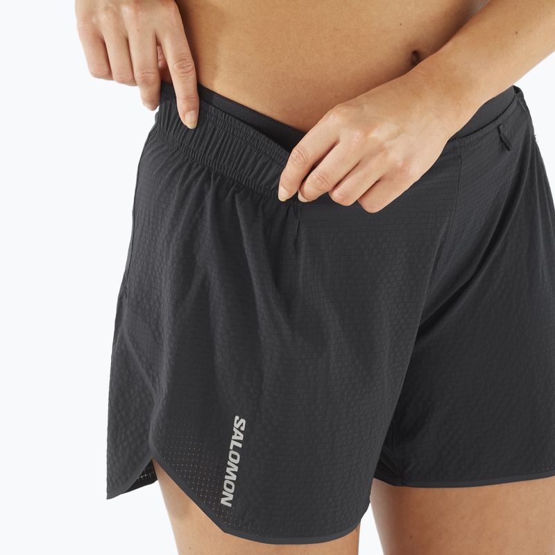 Pantaloni scurți de alergare pentru femei Salomon Sense Aero 5'' deep black / peris 4