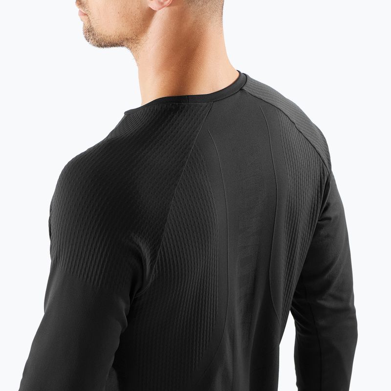 Longsleeve de alergare pentru bărbați Salomon Sense Aero Seamless Tee deep black 4