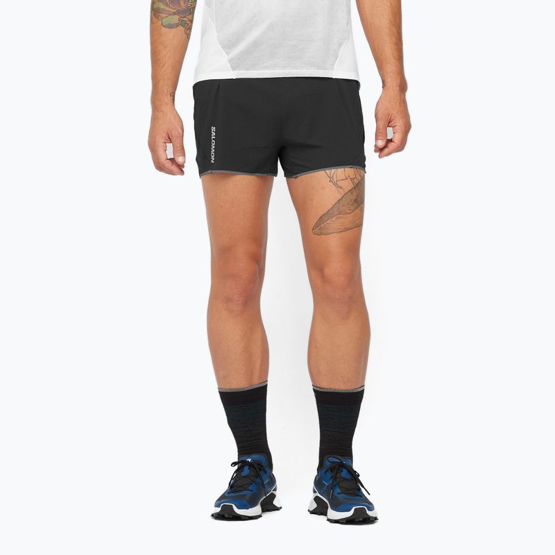 Pantaloni scurți de alergare pentru bărbați Salomon Sense Aero 3" deep black