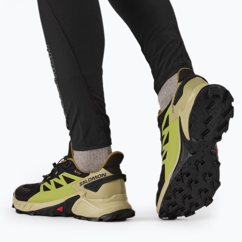Încălțăminte de alergat pentru bărbați Salomon Supercross 4 GTX negru-verde L41731700 4