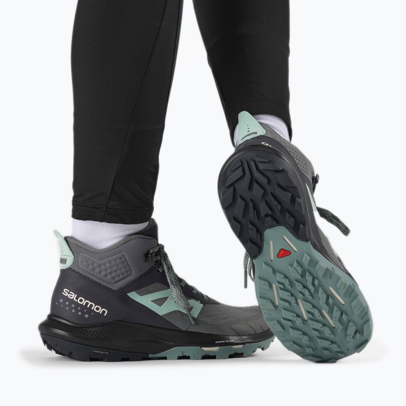 Salomon Outpulse Mid GTX cizme de trekking pentru femei ebony/qush/ebony 17