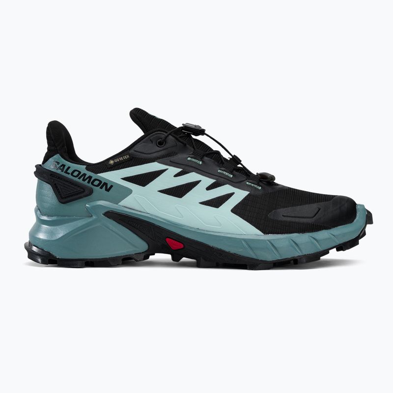 Încălțăminte de alergat pentru femei Salomon Supercross 4 GTX negru-albastră L41735500 2