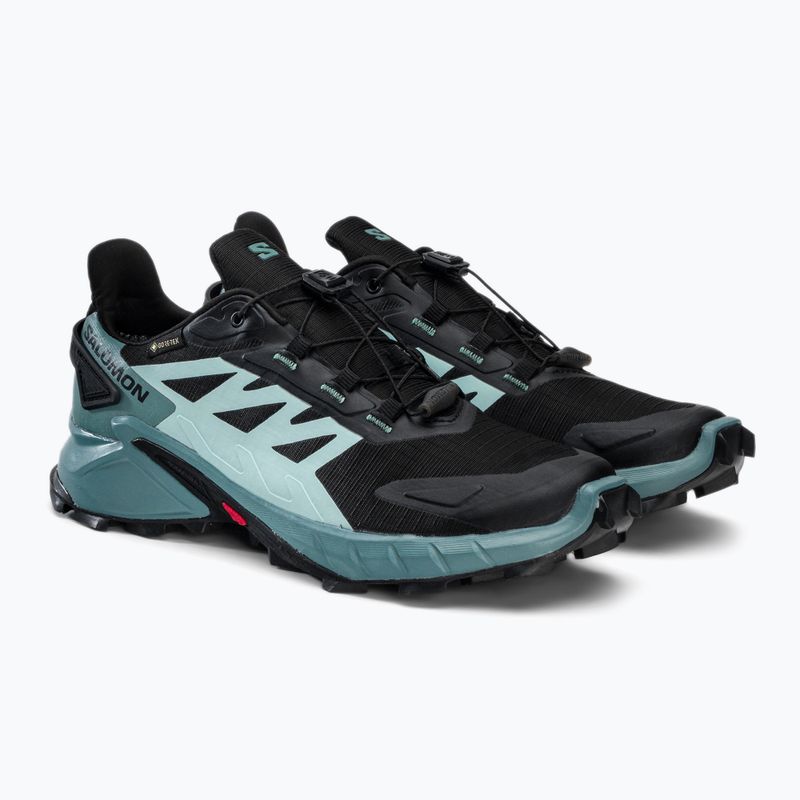 Încălțăminte de alergat pentru femei Salomon Supercross 4 GTX negru-albastră L41735500 4