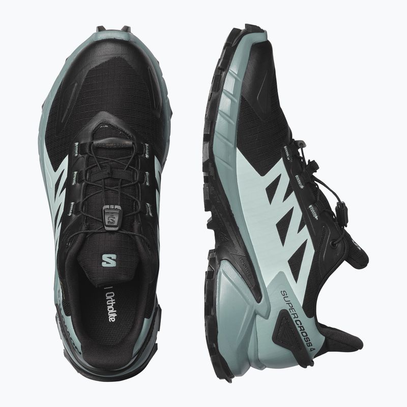 Încălțăminte de alergat pentru femei Salomon Supercross 4 GTX negru-albastră L41735500 16