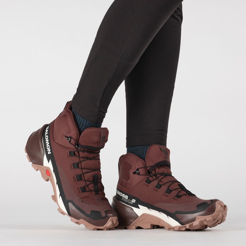 Încălțăminte de trekking pentru femei Salomon Cross Hike MID GTX 2 bitter chocolate/ mocha mousse 10