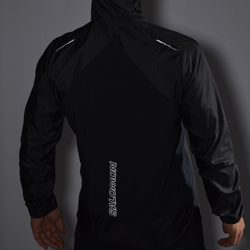 Geacă de alergare pentru bărbați Salomon Cross Wind deep black 3