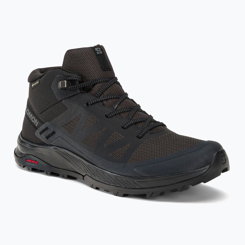 Încălțăminte de trekking pentru bărbați Salomon Outrise Mid GTX neagră L47143500