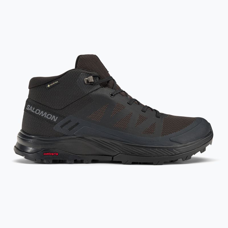 Încălțăminte de trekking pentru bărbați Salomon Outrise Mid GTX neagră L47143500 2