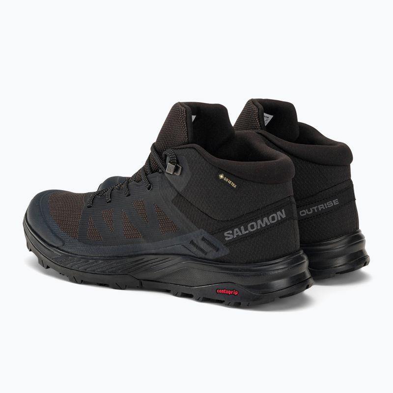 Încălțăminte de trekking pentru bărbați Salomon Outrise Mid GTX neagră L47143500 3