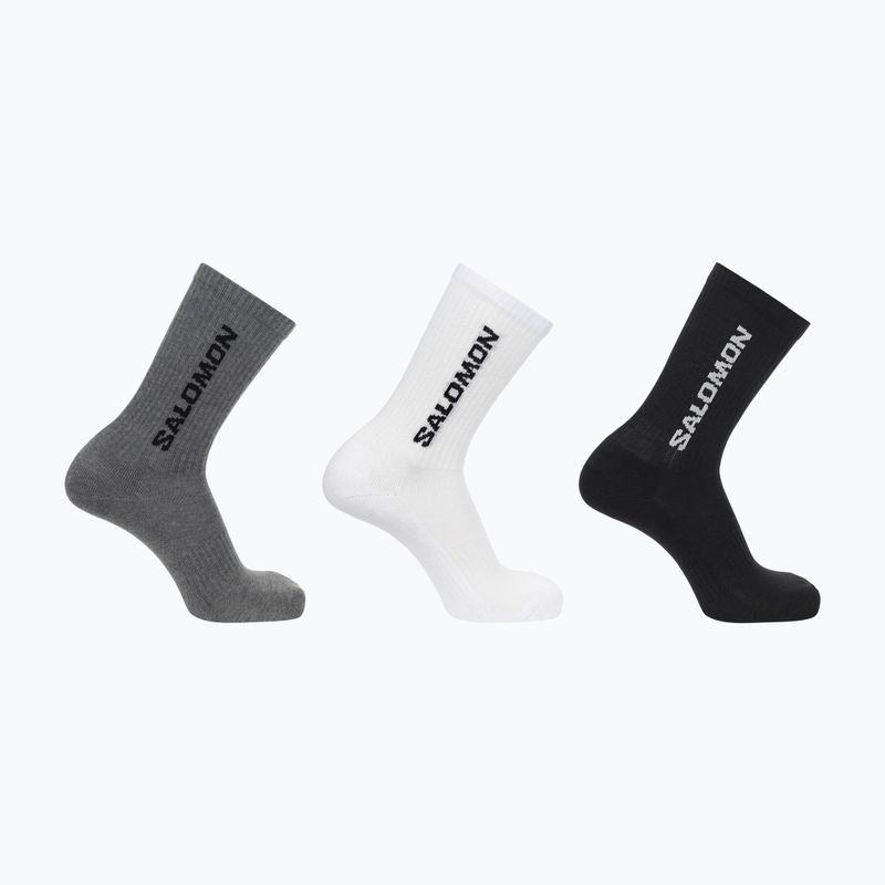 Salomon Everyday Crew 3 perechi de șosete de trekking negru/alb/med gri