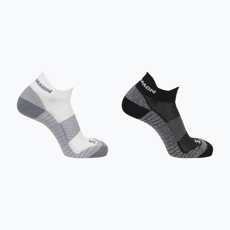 Salomon Aero Ankle șosete de alergare 2 perechi negru/alb