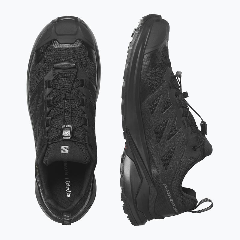 Încălțăminte de trekking pentru bărbați Salomon X-Adventure GTX Black/Black/Black 3