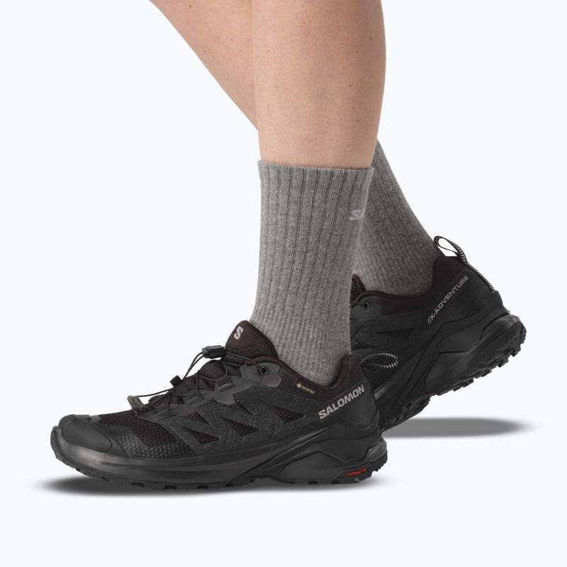 Încălțăminte de trekking pentru femei Salomon X-Adventure GTX Black/Black/Black 5