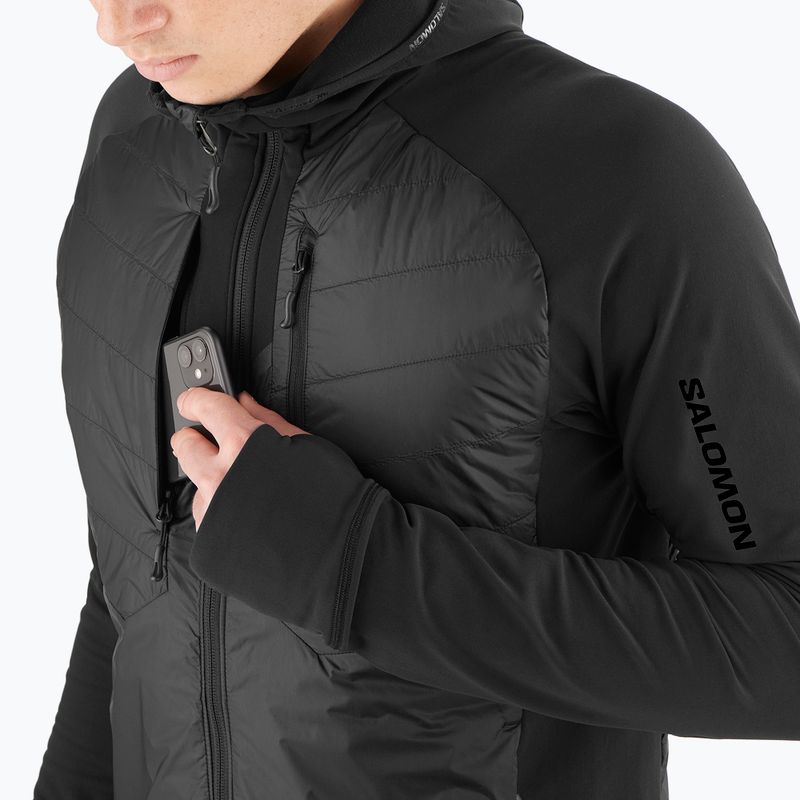 Geacă hibrid Salomon Elixir Hybrid Hoodie Insulated deep black 4