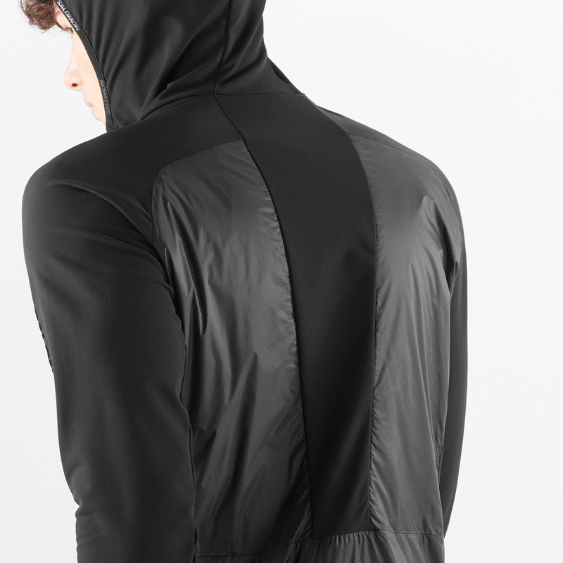 Geacă hibrid Salomon Elixir Hybrid Hoodie Insulated deep black 5