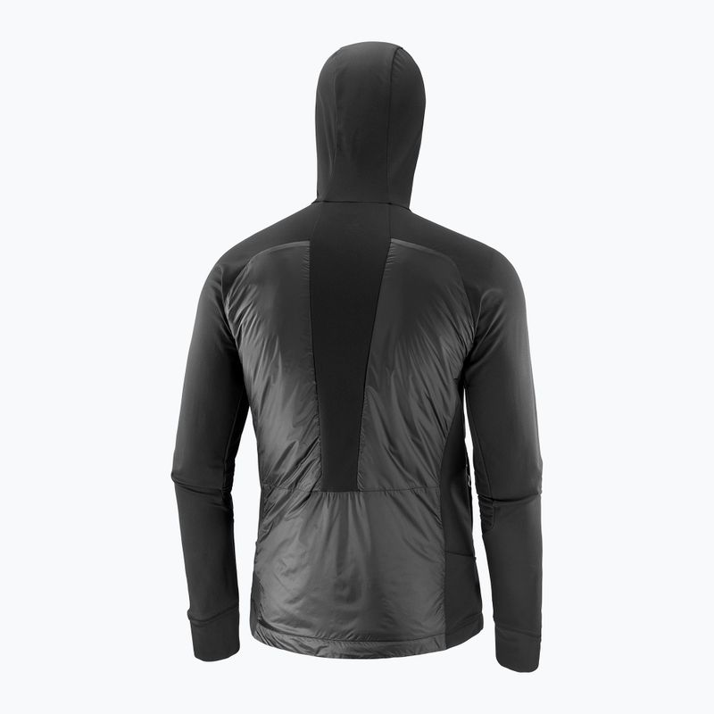 Geacă hibrid Salomon Elixir Hybrid Hoodie Insulated deep black 8