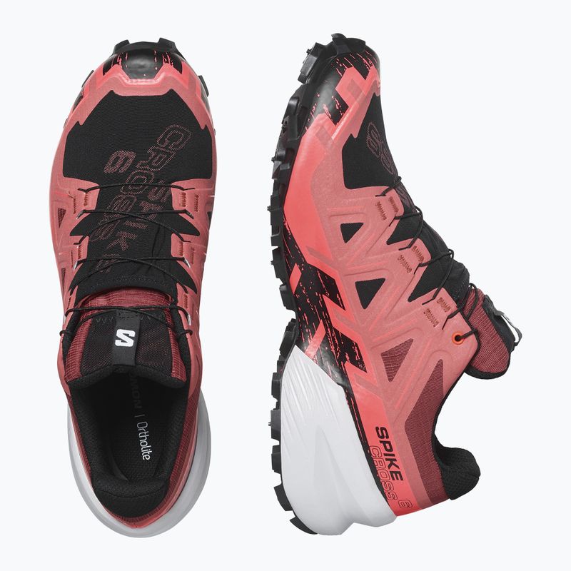 Încălțăminte de alergare pentru bărbați Salomon Spikecross 6 GTX cow hide/black/neon flame 12