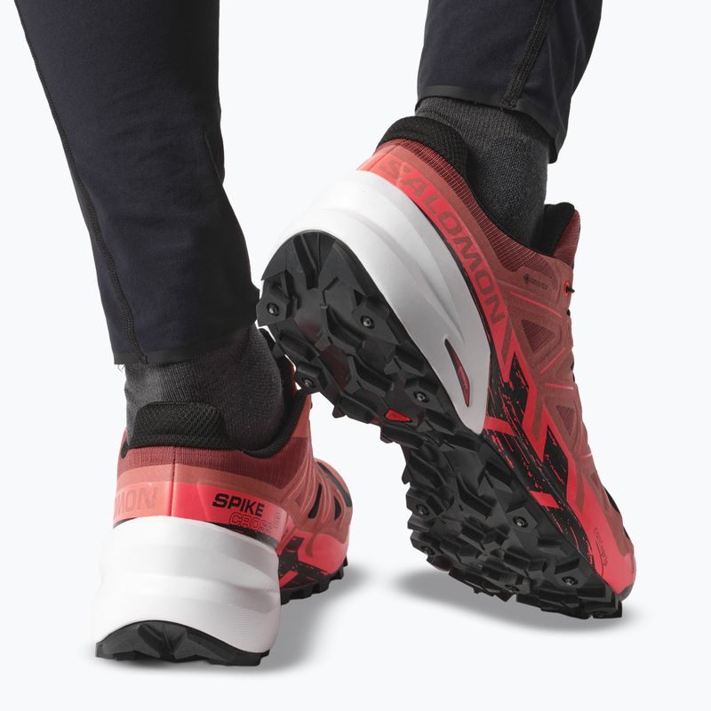 Încălțăminte de alergare pentru bărbați Salomon Spikecross 6 GTX cow hide/black/neon flame 14