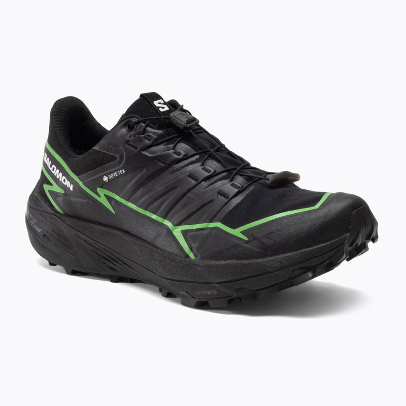 Pantofi de alergare pentru bărbați Salomon Thundercross GTX negru/gecko verde/negru