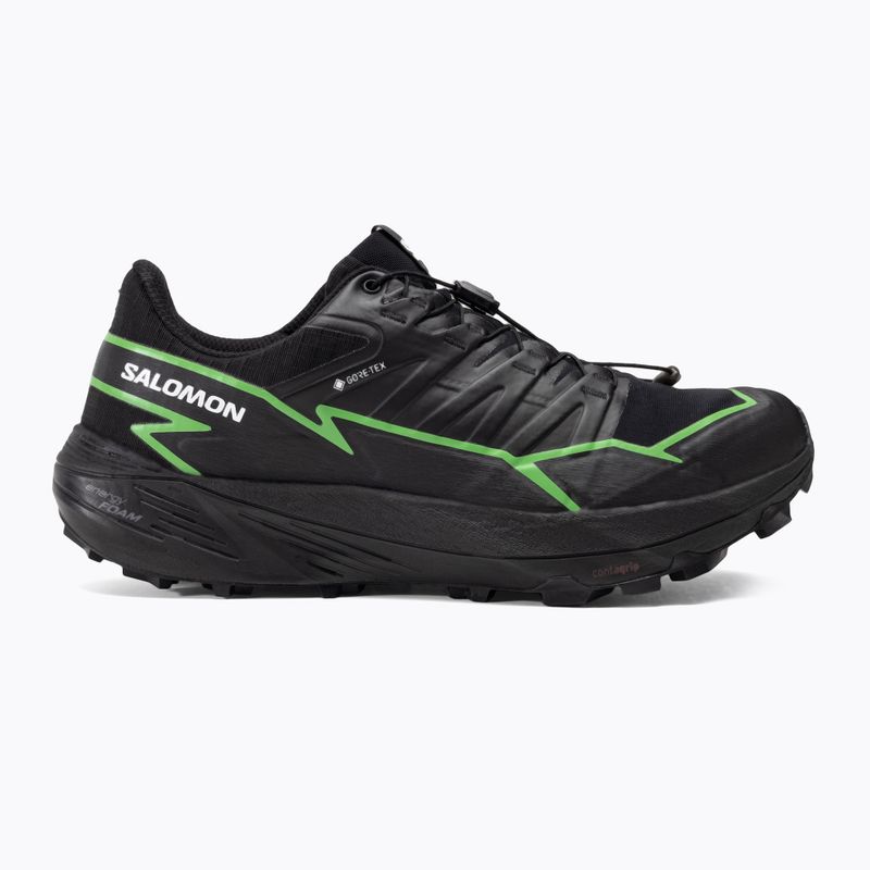 Pantofi de alergare pentru bărbați Salomon Thundercross GTX negru/gecko verde/negru 4