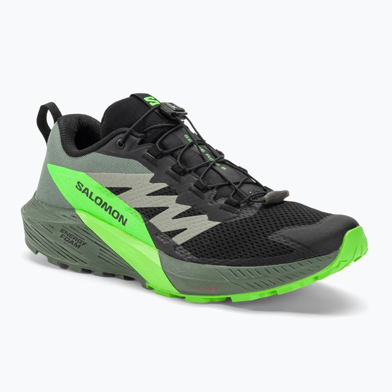 Pantofi de alergare pentru bărbați Salomon Sense Ride 5 negru/laurel wreath/gecko verde