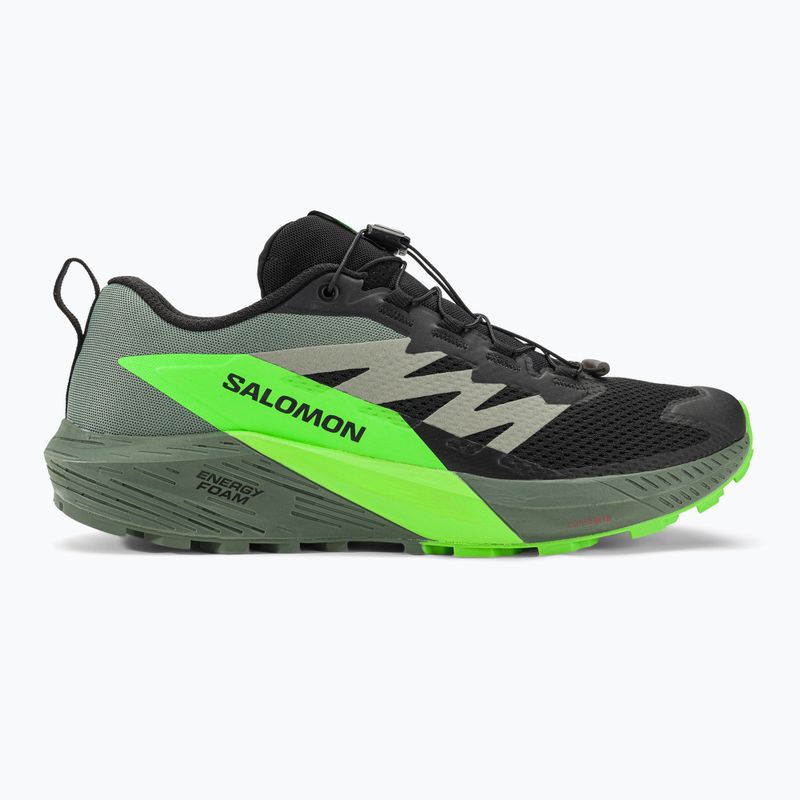 Pantofi de alergare pentru bărbați Salomon Sense Ride 5 negru/laurel wreath/gecko verde 3