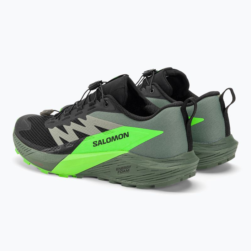 Pantofi de alergare pentru bărbați Salomon Sense Ride 5 negru/laurel wreath/gecko verde 4