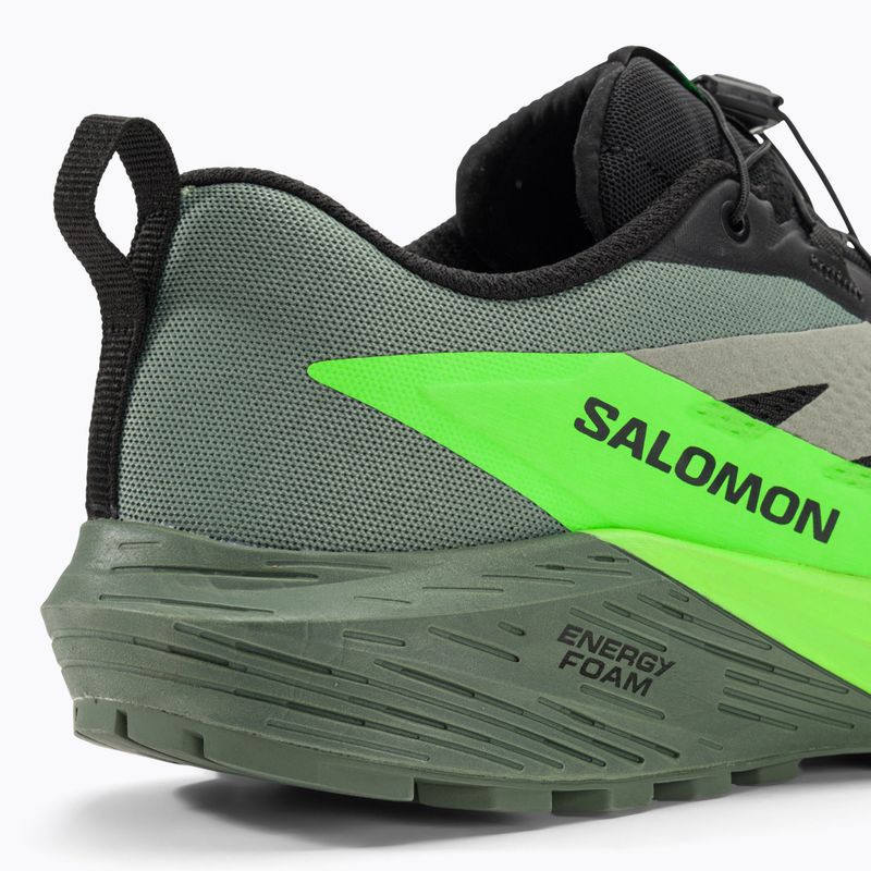 Pantofi de alergare pentru bărbați Salomon Sense Ride 5 negru/laurel wreath/gecko verde 10