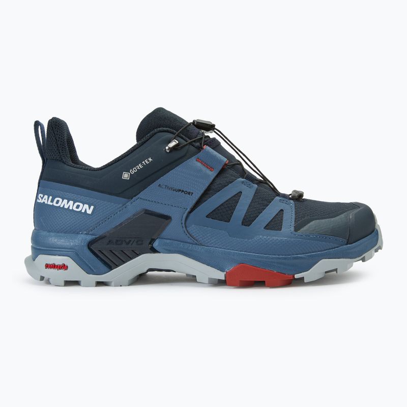 Încălțăminte de trekking pentru bărbați Salomon X Ultra 4 GTX carbon/bering sea/pearl blue 2