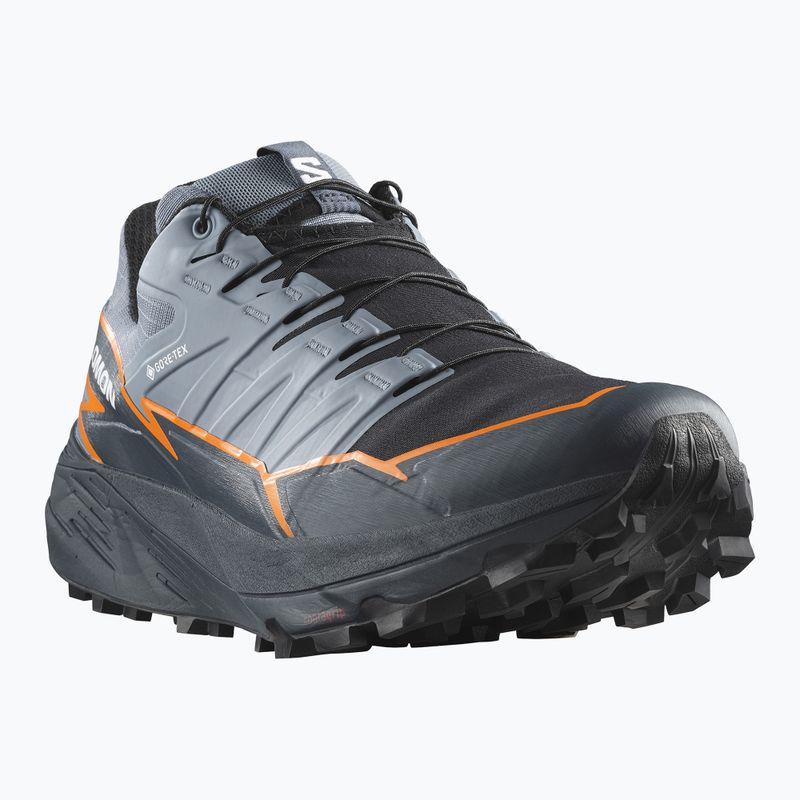 Pantofi de alergare pentru bărbați Salomon Thundercross GTX flint stone/carbon/orange pepper