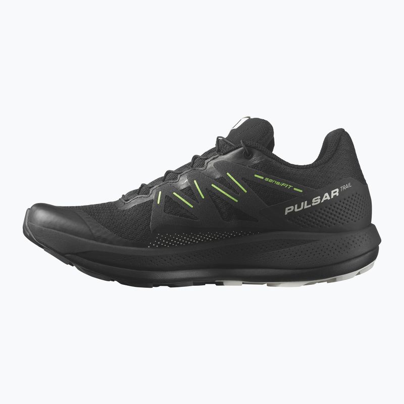 Bărbați Salomon Pulsar Trail pantofi de alergare negru/negru/verde gecko 13