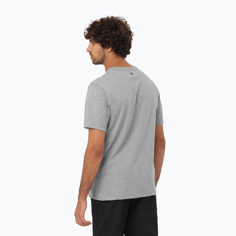 Tricou pentru bărbați  Salomon Logo Performance heather grey 2