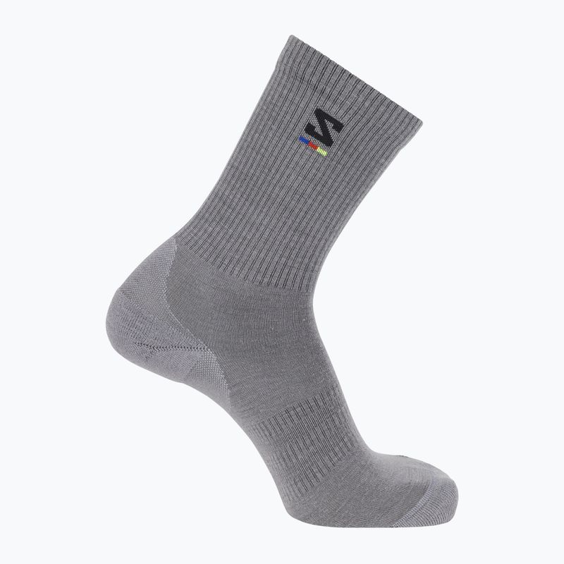 Șosete Salomon Sunday Smart Crew shark skin/ black