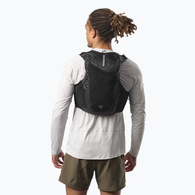 Vestă de alergare Salomon Active Skin 12 No Flasks black/metal 5